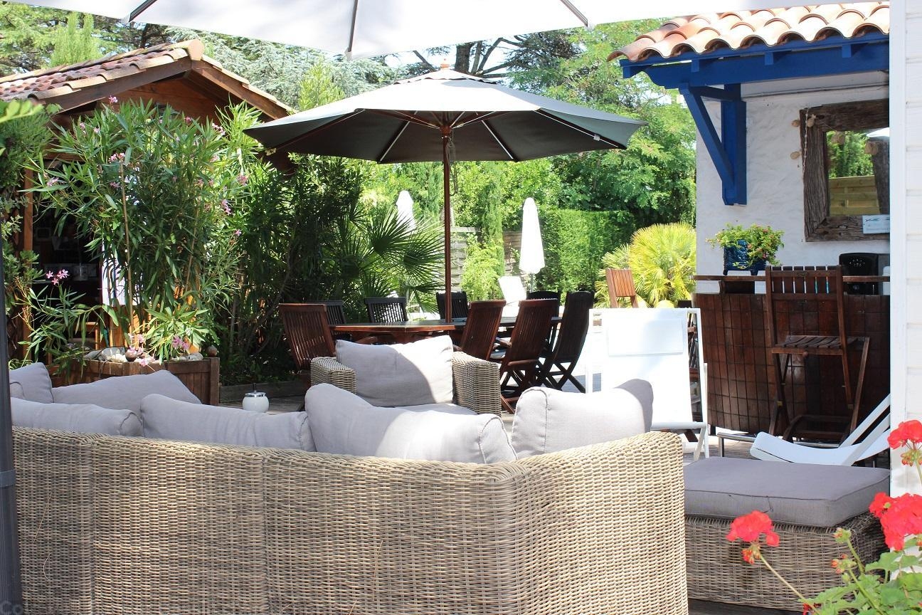 jardin vacances Cap ferret villa piscine centre villa proche plage