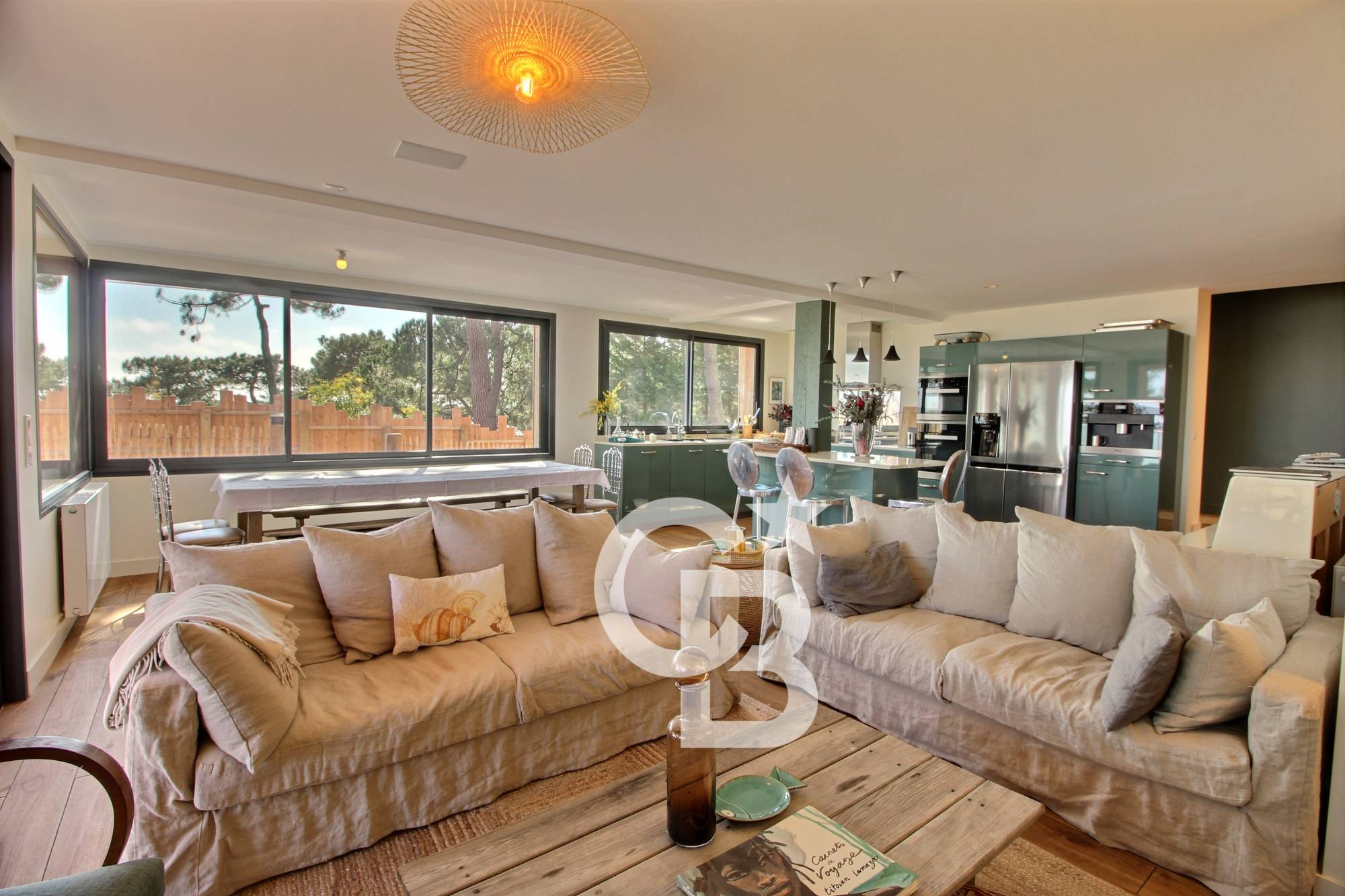 Location magnifique villa mitoyenne avec vue bassin sur les hauteurs du Cap-Ferret