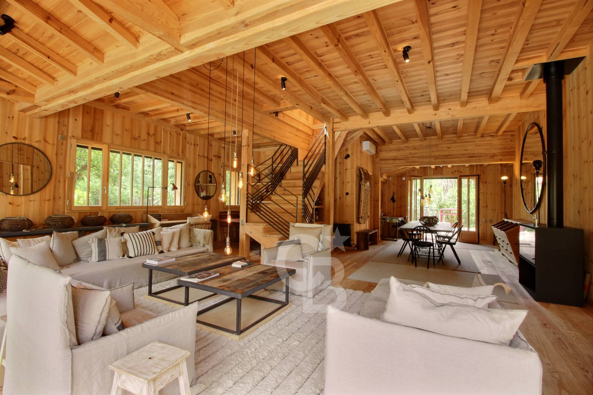 Location charmante villa 5 chambres avec piscine chauffée - Cap Ferret Centre