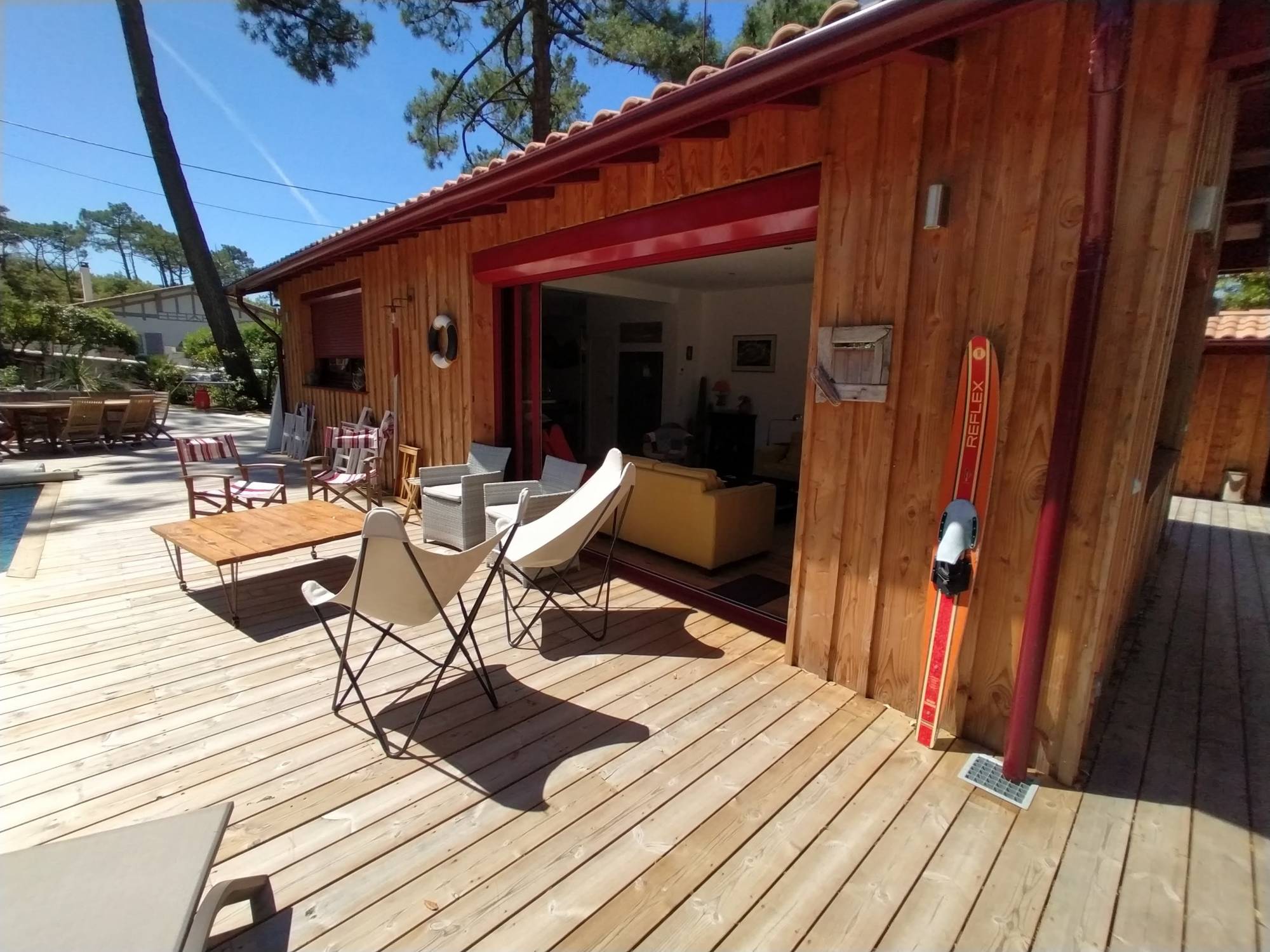 maison avec piscine chauffée en location saisonnière moulleau pyla