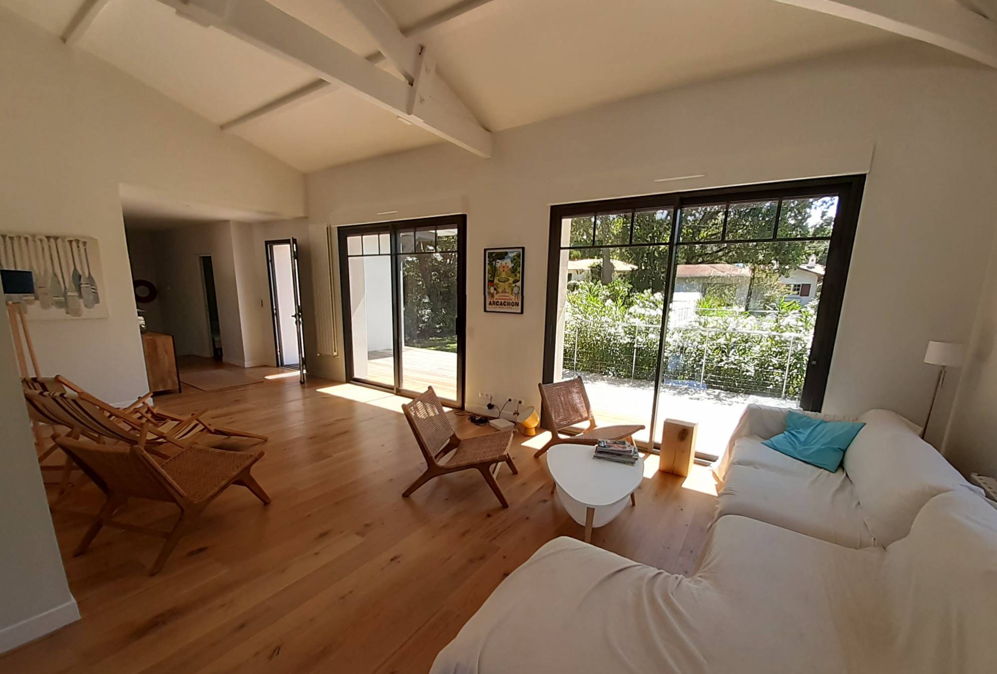 Location grande villa contemporaine 6 chambres avec piscine chauffée - Arcachon Le Moulleau