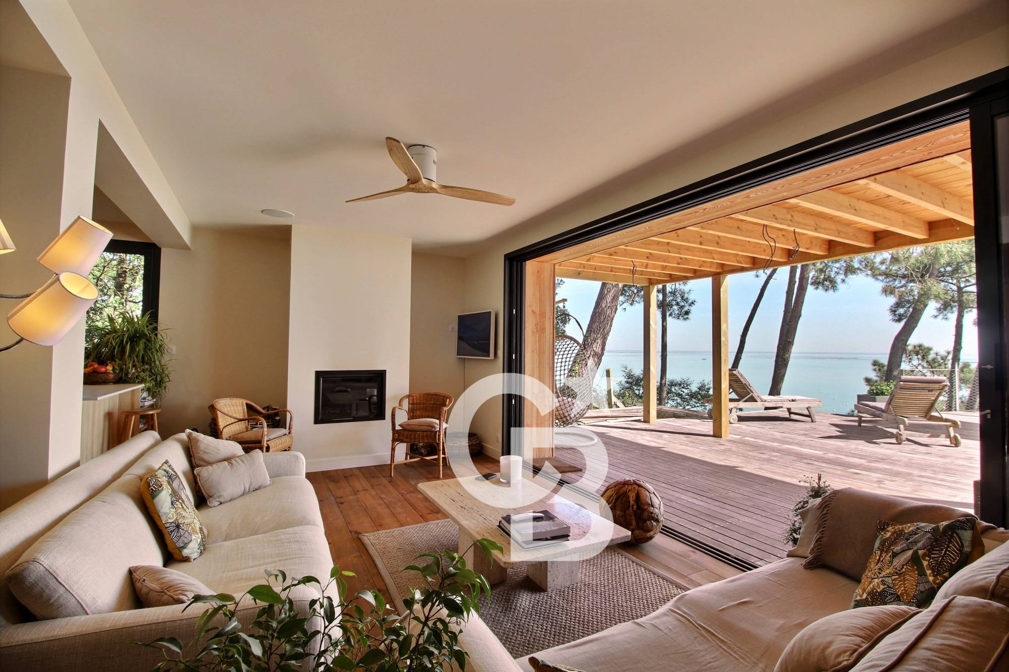 Location splendide villa mitoyenne 4 chambres en première ligne Bassin - Cap-Ferret