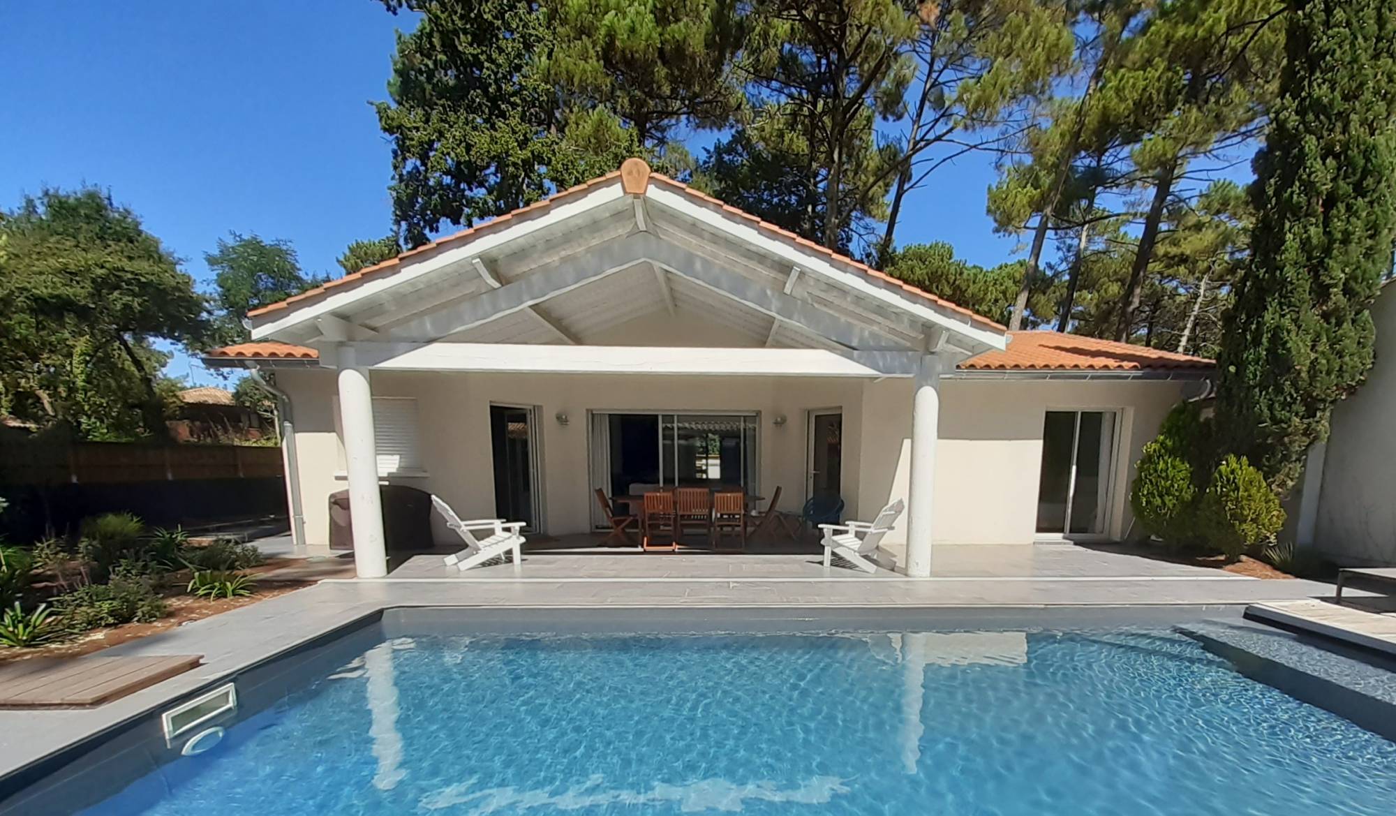 Location villa 4 chambres avec piscine, à 350 mètres des plages - Pyla sur mer