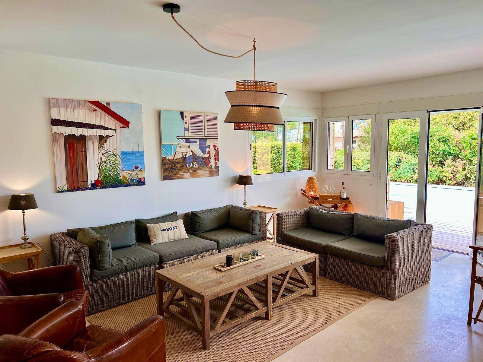 Location maison vue mer à 100m de la plage - quartier Haïtza Pyla-sur-Mer