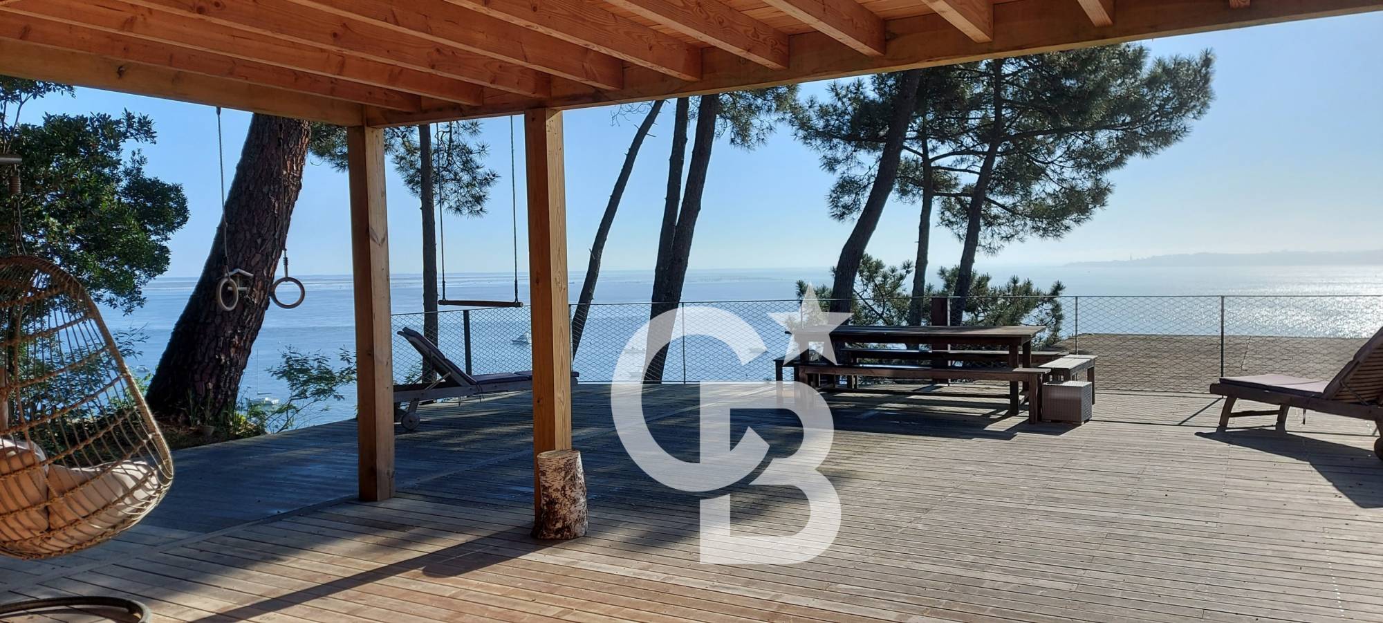 Location splendide villa mitoyenne 4 chambres en première ligne Bassin - Cap-Ferret