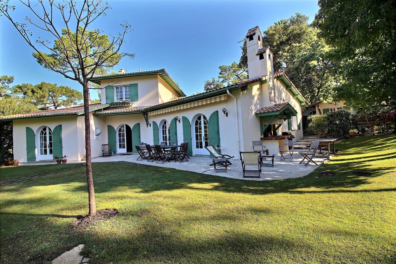 maison vacances moulleau location à louer grande piscine chauffée jardin