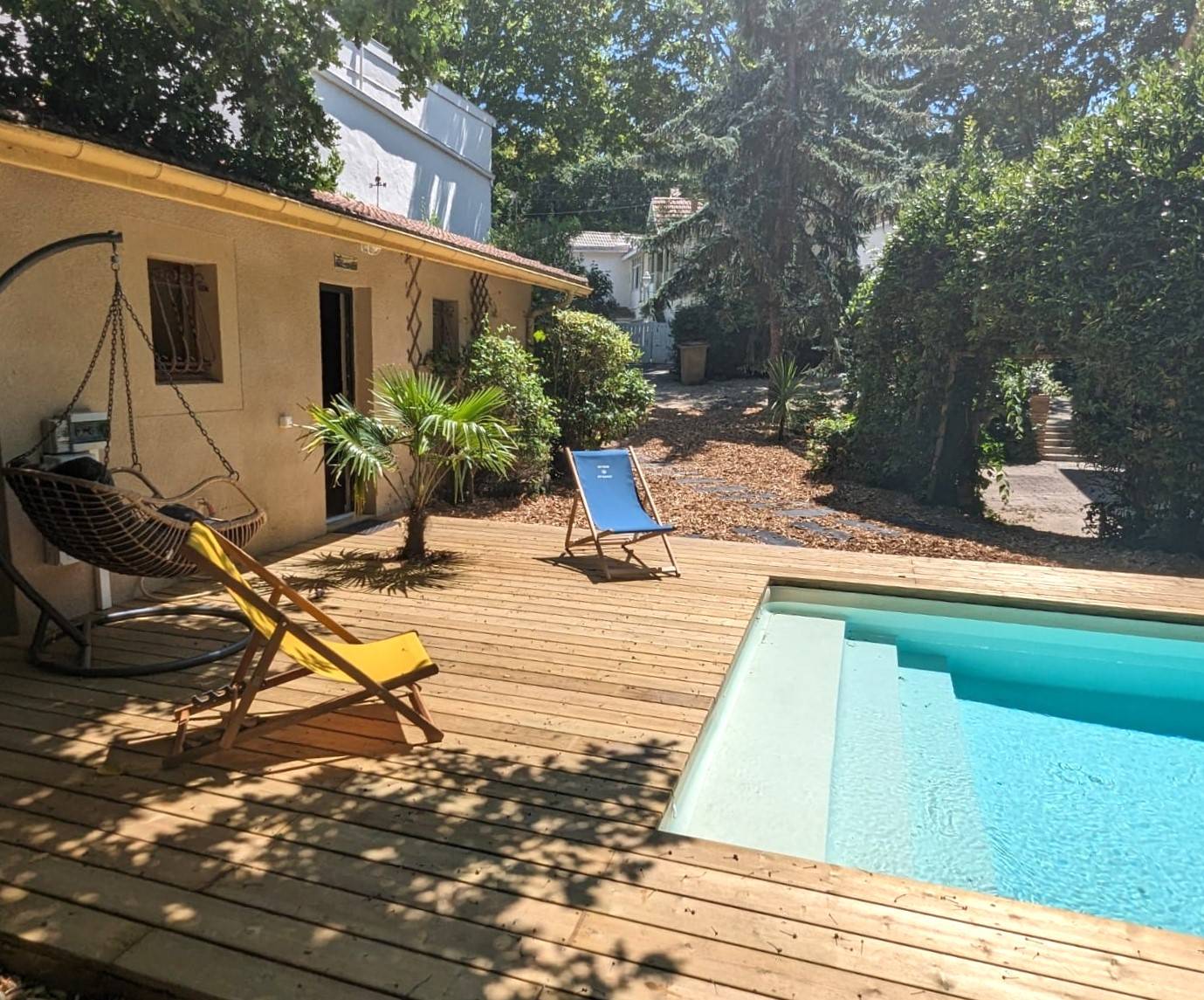 Location PEREIRE maison Arcachonnaise avec 5 chambres et piscine