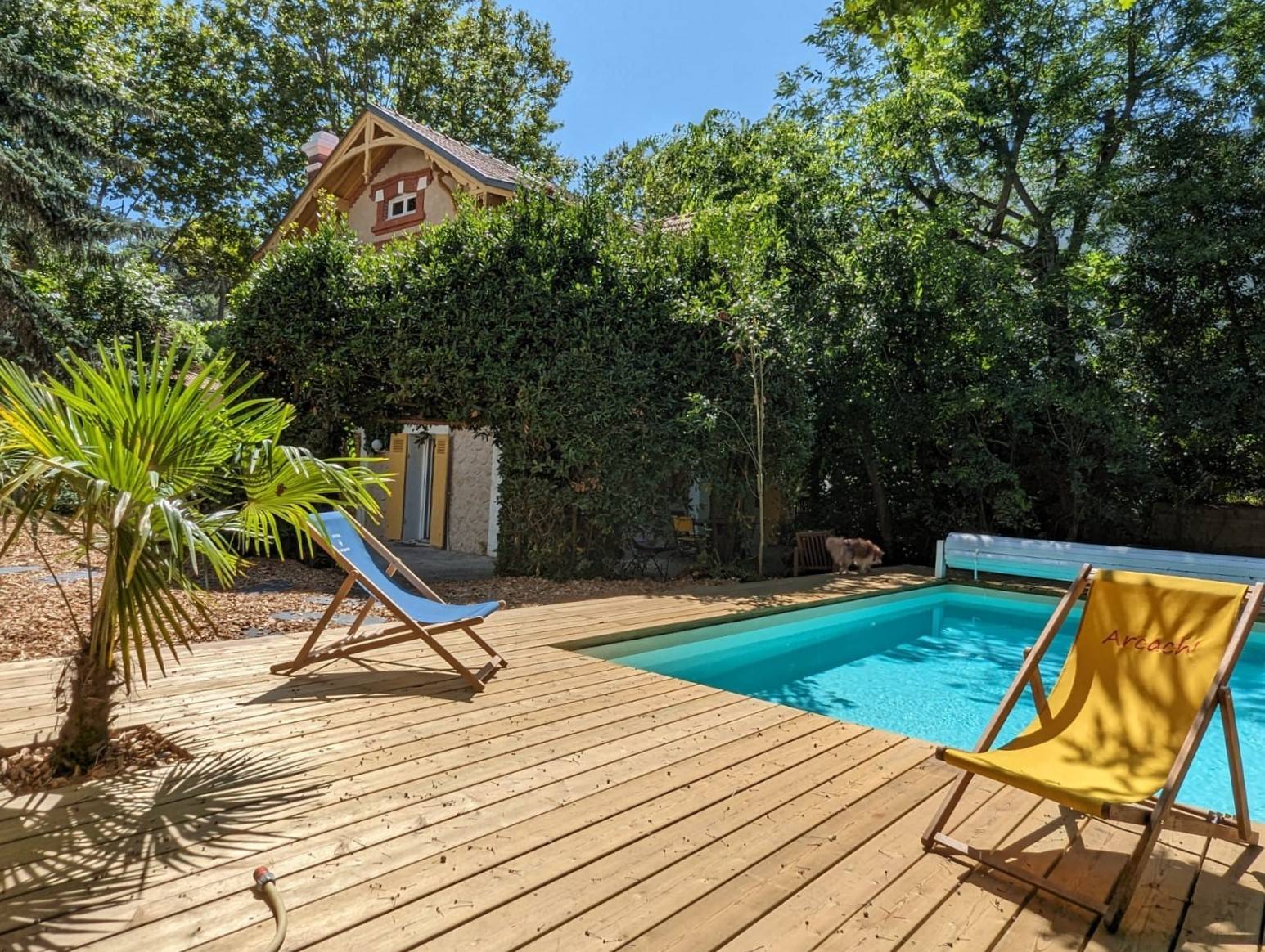 Location PEREIRE maison Arcachonnaise avec 5 chambres et piscine