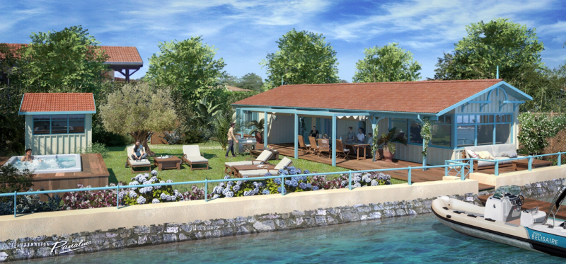 Location villa en première ligne du Bassin - 3 chambres et 8 couchages - Cap Ferret